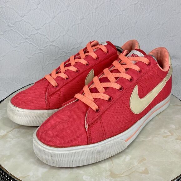 Nike Court Legacy Shoes Womens 12 Coral Tennis Streetwear Low Top Skate Sneakers - Picture 5 of 13